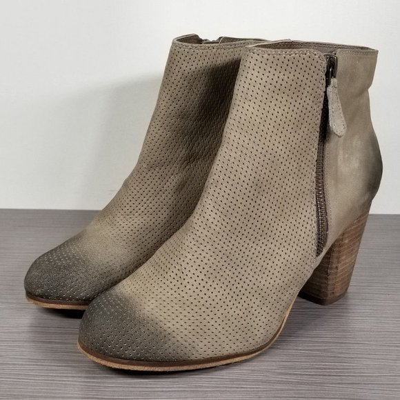 BP. 'Trolley' Ankle Bootie, Taupe Perforated Leather, Womens Various Sizes - Picture 3 of 9